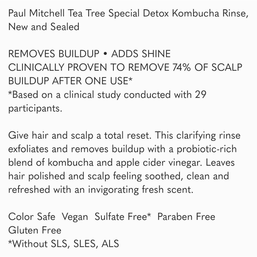 Paul Mitchell Tea Tree Special Detox Kombucha Rinse 6.8 oz - Picture 3 of 8